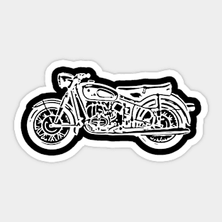 R69S Bike White Sketch Art Sticker